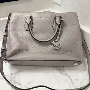 Michael Kors Grey Leather Satchel